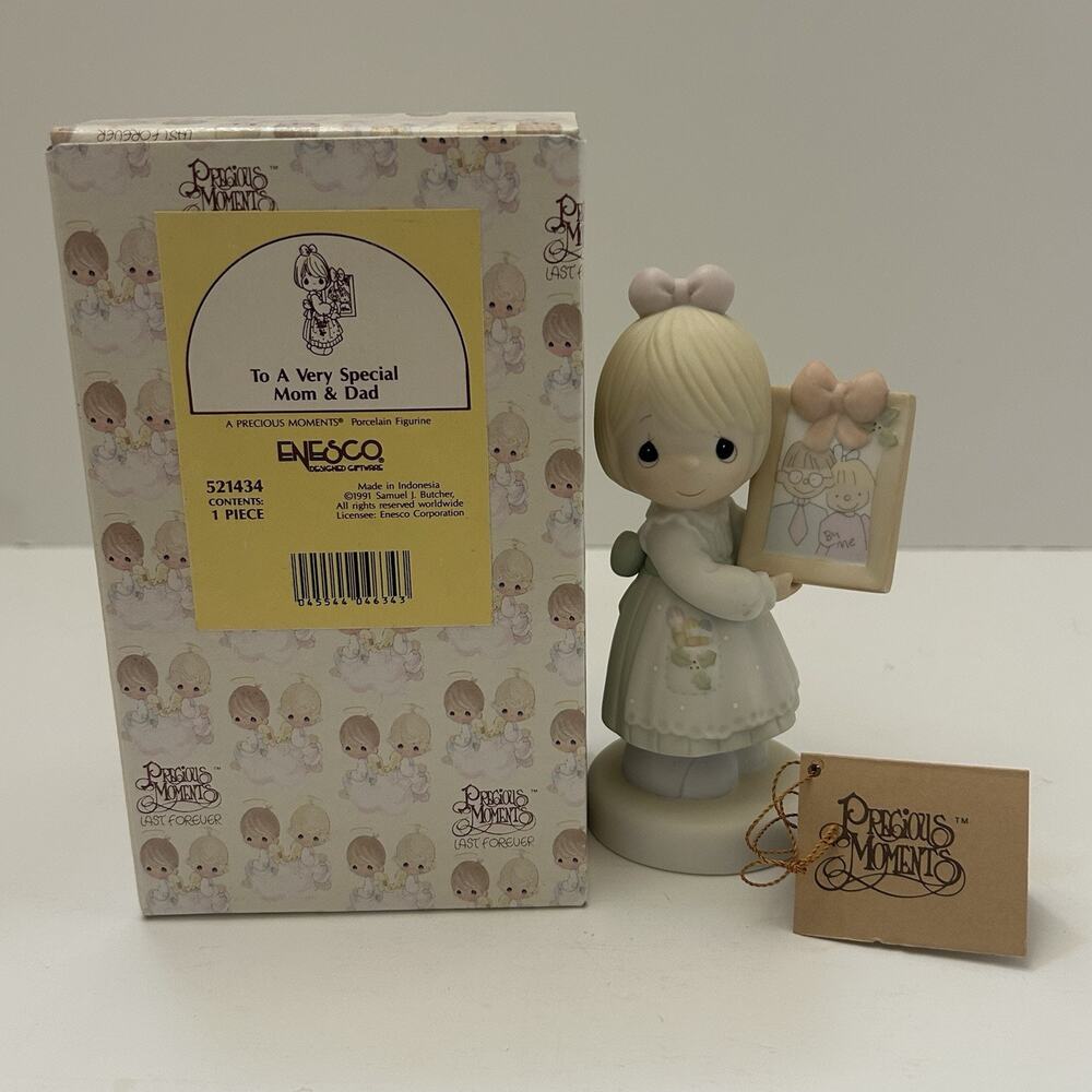 1991 Precious Moments Figurine To A Very Special Mom and Dad 521434 w/Box